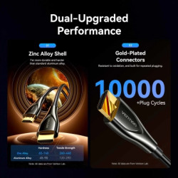 Кабель мультимедійний HDMI M to HDMI M 50.0m 4K fiber optic black Vention (ALSBX)