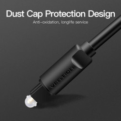 Кабель мультимедійний Optical Toslink 2.0m black Vention (BAEBH)
