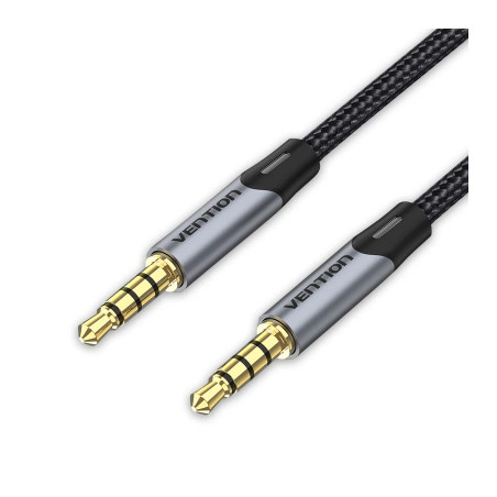 Кабель мультимедійний 3.5mm M to 3.5mm M 1.0m (4pin) gray Vention (BAQHF)