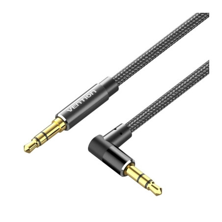 Кабель мультимедійний 3.5mm M to 3.5mm M 1.0m 90° corner black Vention (BAZBF)