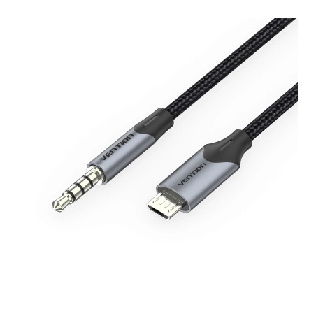 Кабель мультимедійний Micro 5P M to 3.5mm M 1.0m (4pin) black Vention (BDGBF)