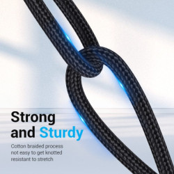 Кабель мультимедійний Micro 5P M to 3.5mm M 1.0m (4pin) black Vention (BDGBF)