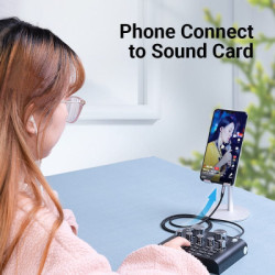 Кабель мультимедійний Micro 5P M to 3.5mm M 1.0m (4pin) black Vention (BDGBF)