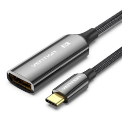 Кабель мультимедійний USB-C to DisplayPort M 0.25m 8K black Vention (CRGBC)