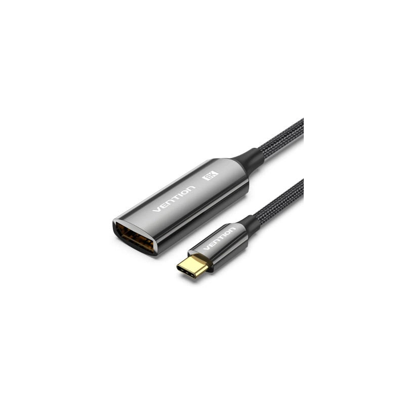 Кабель мультимедійний USB-C to DisplayPort M 0.25m 8K black Vention (CRGBC)
