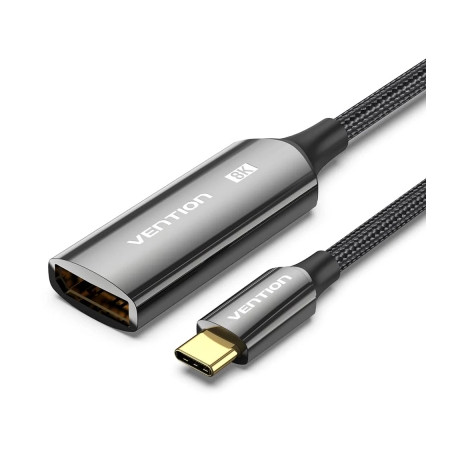 Кабель мультимедійний USB-C to DisplayPort M 0.25m 8K black Vention (CRGBC)