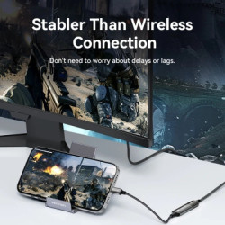 Кабель мультимедійний USB-C to DisplayPort M 0.25m 8K black Vention (CRGBC)