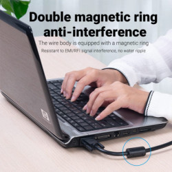 Кабель мультимедійний VGA M to VGA M 5.0m black Vention (DAEBJ)