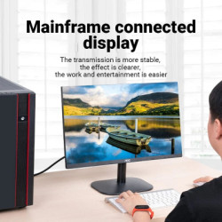 Кабель мультимедійний VGA M to VGA M 20.0m black Vention (DAEBQ)