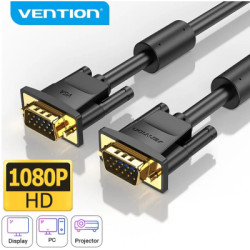 Кабель мультимедійний VGA M to VGA M 20.0m black Vention (DAEBQ)