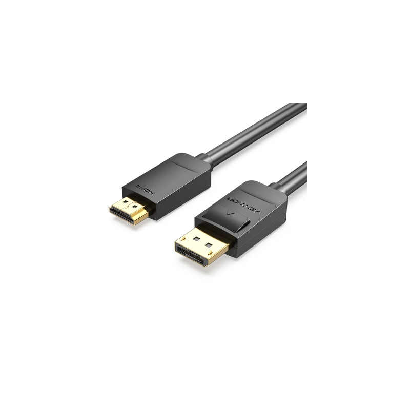 Кабель мультимедійний DisplayPort M to HDMI M 1.5m black Vention (HADBG)