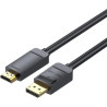 Кабель мультимедійний DisplayPort M to HDMI M 1.5m 4K black Vention (HAGBG)