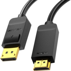 Кабель мультимедійний DisplayPort M to HDMI M 1.5m 4K black Vention (HAGBG)