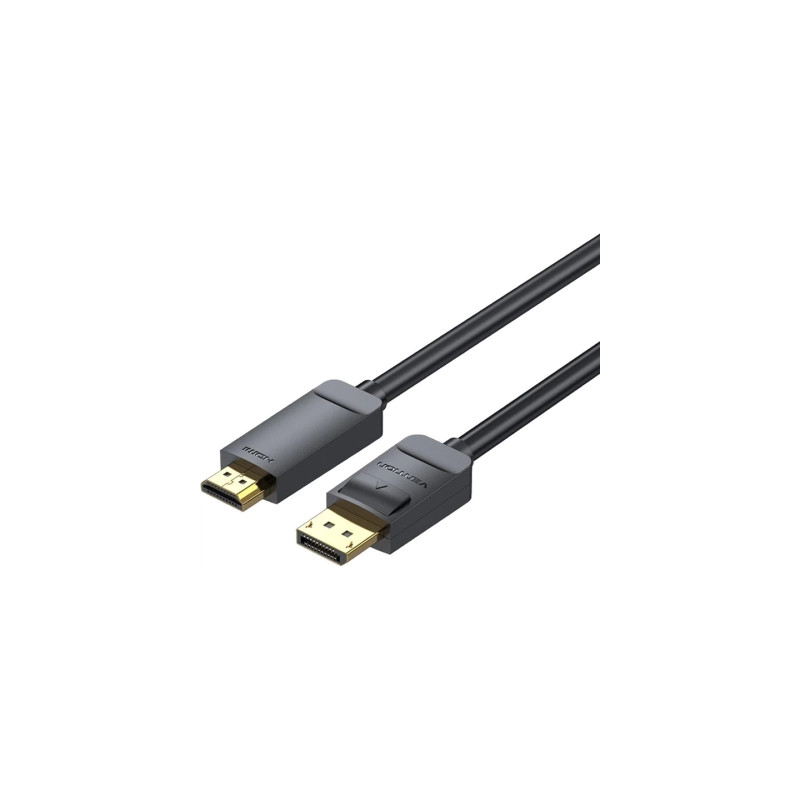 Кабель мультимедійний DisplayPort M to HDMI M 2.0m 4K black Vention (HAGBH)