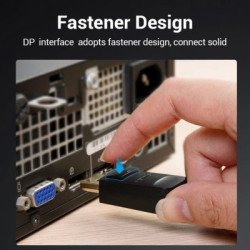 Кабель мультимедійний DisplayPort M to VGA M 1.5m black Vention (HBLBG)