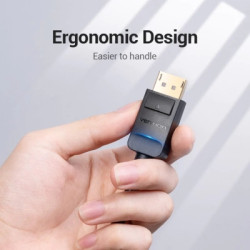 Кабель мультимедійний DisplayPort M to VGA M 1.5m black Vention (HBLBG)