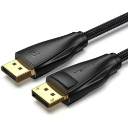 Кабель мультимедійний DisplayPort M to DisplayPort M 1.0m black Vention (HCCBF)