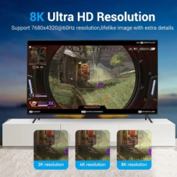 Кабель мультимедійний DisplayPort M to DisplayPort M 1.0m black Vention (HCCBF)