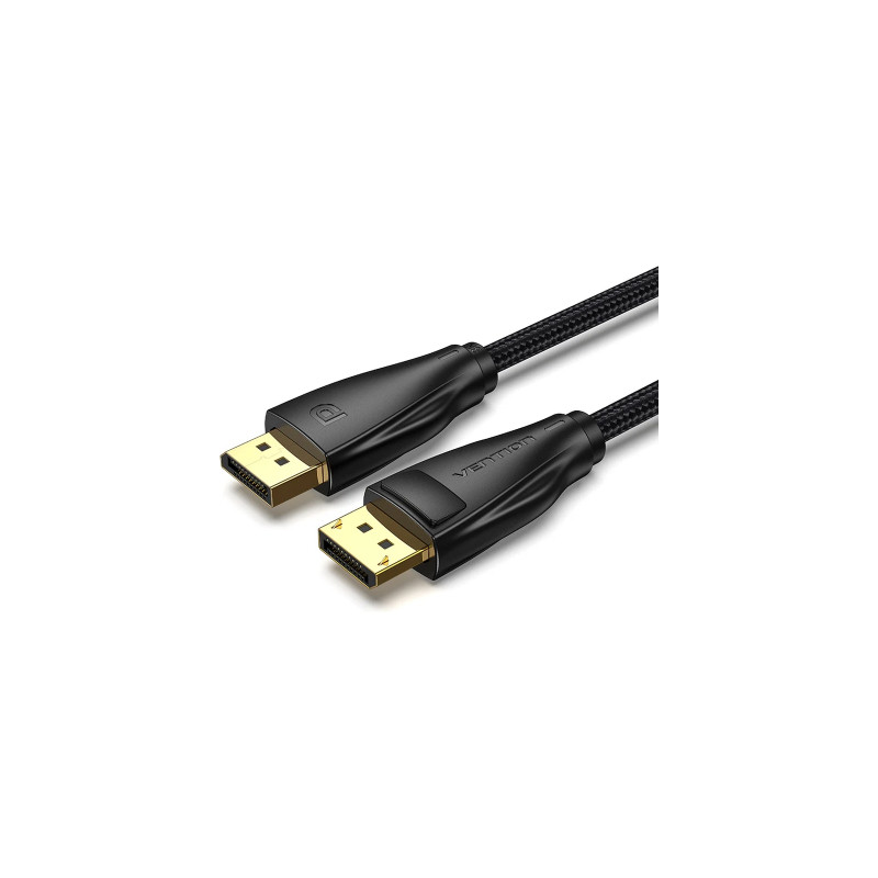 Кабель мультимедійний DisplayPort M to DisplayPort M 2.0m black Vention (HCCBH)