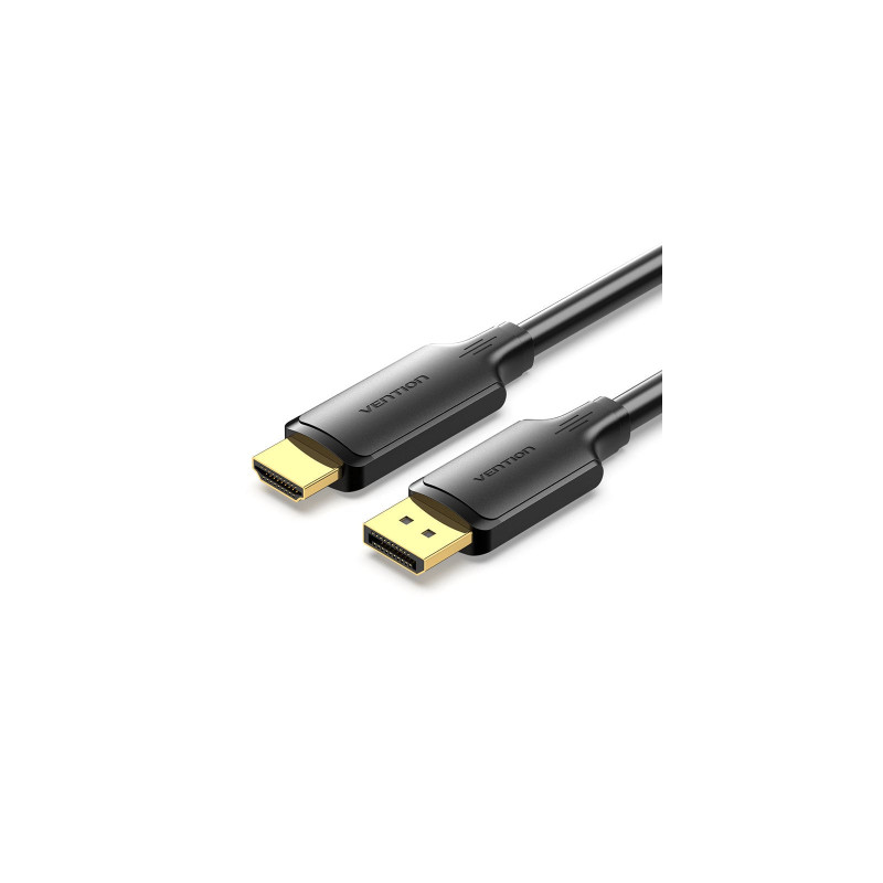 Кабель мультимедійний DisplayPort M to HDMI M 1.8m 4K black Vention (HFOBAC)