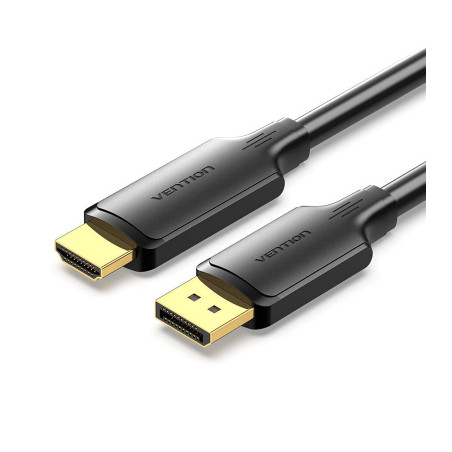 Кабель мультимедійний DisplayPort M to HDMI M 1.8m 4K black Vention (HFOBAC)