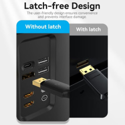 Кабель мультимедійний DisplayPort M to HDMI M 1.8m 4K black Vention (HFOBAC)