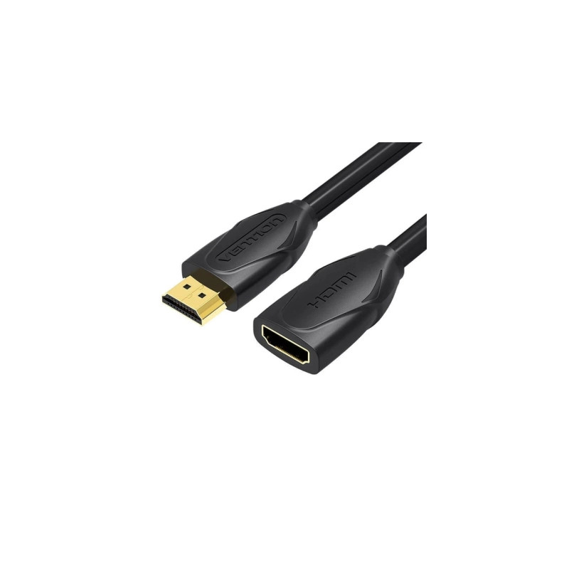 Кабель мультимедійний HDMI M to HDMI F 1.0m black Vention (VAA-B06-B100)