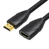 Кабель мультимедійний HDMI M to HDMI F 1.0m black Vention (VAA-B06-B100)