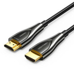 Кабель мультимедійний HDMI M to HDMI M 15.0m 4K fiber optic zinc alloy black Vention (ALSBN)
