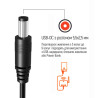 Кабель живлення USB to DC 5.5x2.5mm 9V 1.0m black ColorWay (CW-CBUD066-BK)