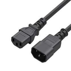 Кабель живлення C13 to C14 1.8m black ColorWay (CW-CBP087-BK)