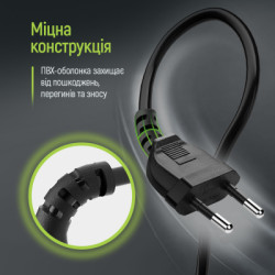 Кабель живлення C7 3m black ColorWay (CW-CBP086-BK)