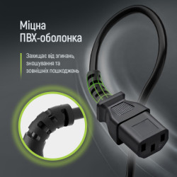 Кабель живлення C13 1.8m black ColorWay (CW-CBP082-BK)