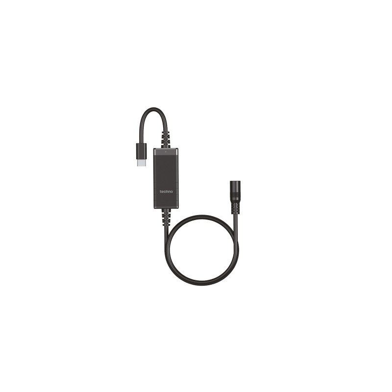 Кабель живлення USB-C to DC 100W universal black techno (UC-100W)