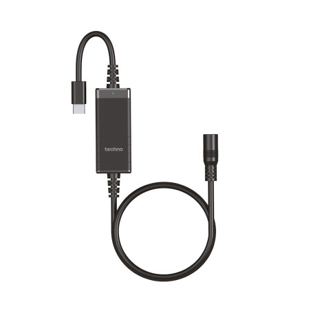 Кабель живлення USB-C to DC 100W universal black techno (UC-100W)