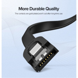 Кабель для передачі даних SATA 3 Data Cable 0.5m 90° corner US217 Black Ugreen (30797)
