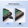 Кабель для передачі даних SATA 3 Data Cable 0.5m 90° corner US217 Black Ugreen (30797)