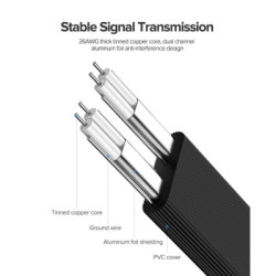 Кабель для передачі даних SATA 3 Data Cable 0.5m US217 Black Ugreen (30796)