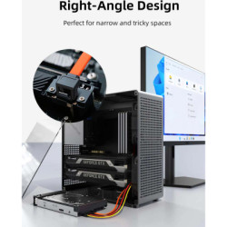 Кабель для передачі даних SATA III 0.5m 90° corner Cabletime (CA915903)