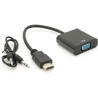 Перехідник HDMI M to VGA F + Audio 0.1m 4K/2K black Voltronic (YT-C-HDMI(M)/VGA(F)+AUX-B)