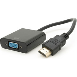 Перехідник HDMI M to VGA F 0.1m 4K/2K black Voltronic (YT-C-HDMI(M)/VGA(F)-B)