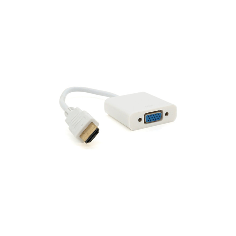 Перехідник HDMI M to VGA F 0.1m 4K/2K white Voltronic (YT-C-HDMI(M)/VGA(F)-W)
