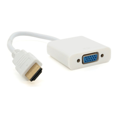 Перехідник HDMI M to VGA F 0.1m 4K/2K white Voltronic (YT-C-HDMI(M)/VGA(F)-W)