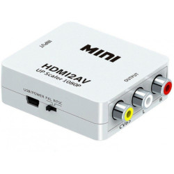 Перехідник HDMI F to 3xRCA F AV 720P/1080P white Voltronic (YT-CM-HDMI/AV-W)