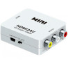 Перехідник HDMI F to 3xRCA F AV 720P/1080P white Voltronic (YT-CM-HDMI/AV-W)