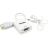 Перехідник HDMI M to VGA F + Audio 0.25m white VEGGIEG (YT-C-H-V2W)