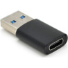 Перехідник USB 3.0 M to USB-C F black VEGGIEG (TC-106)