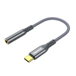 Перехідник USB-C to 3.5mm F 0.14m gray ColorWay (CW-AD-CJ)