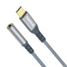 Перехідник USB-C to 3.5mm F 0.14m gray ColorWay (CW-AD-CJ)