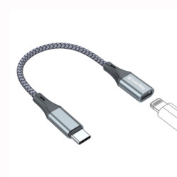 Перехідник USB-C M to Lightning F 0.17m gray ColorWay (CW-AD-CL)